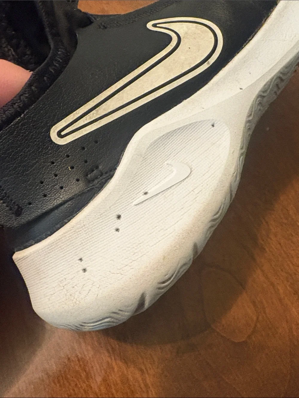 Nike Kids Black and White Slip-On Athletic Sneakers
